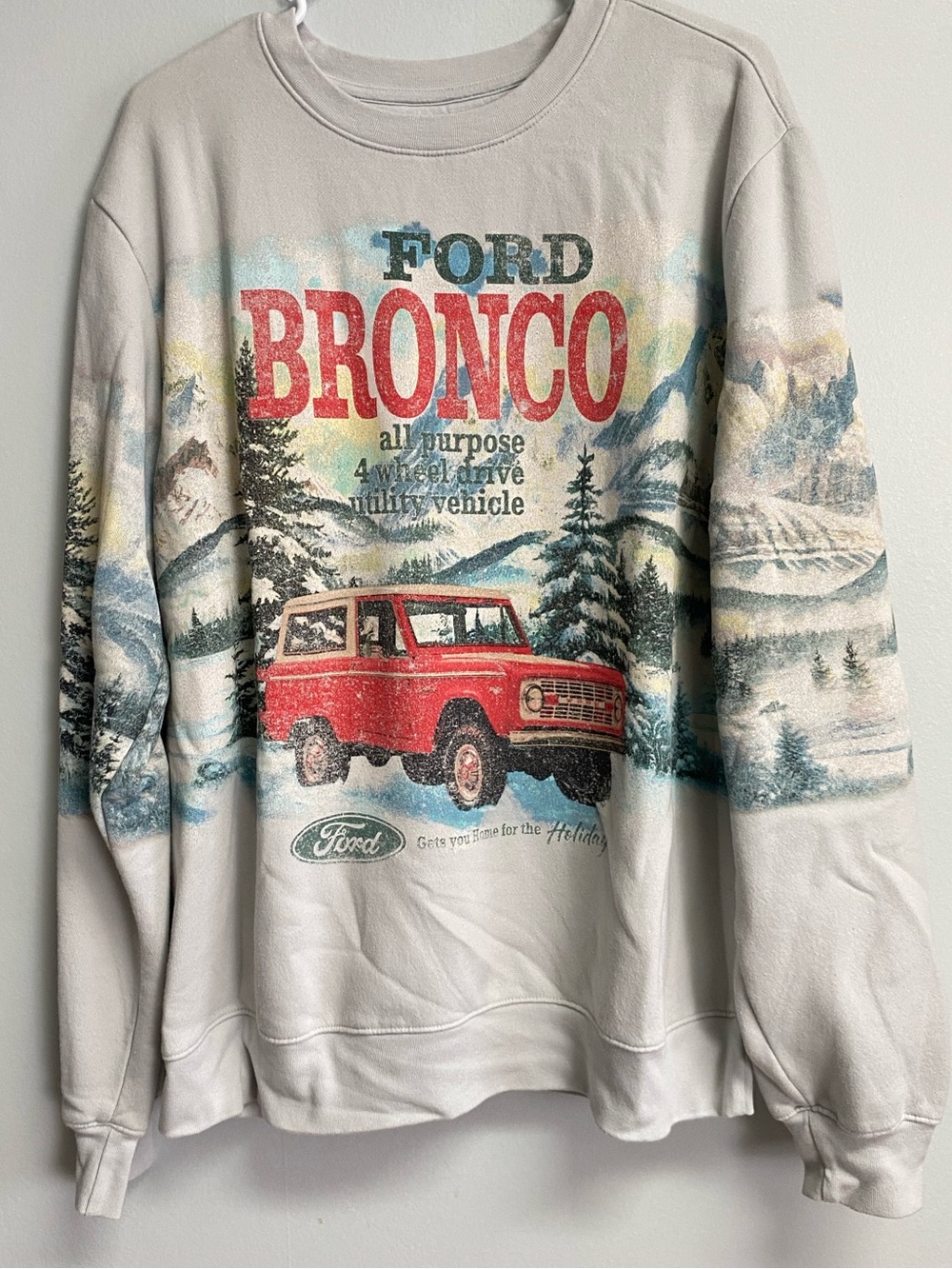 FORD BRONCO HOLIDAY SWEATSHIRT - LARGE